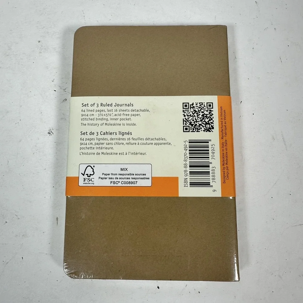 Moleskine Cashier Journal Set of 3 Pocket 704925